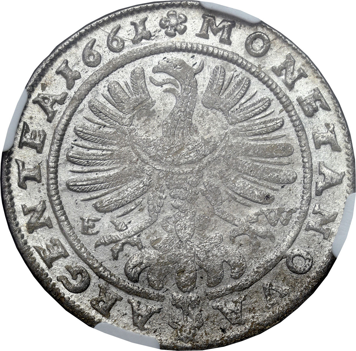Śląsk, Księstwo Legnicko-Brzesko-Wołowskie. Ludwik IV Legnicki (1653-1663). 15 krajcarów 1661, Brzeg NGC MS62 (MAX)